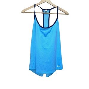 Under Armour Striped Blue Racerback Tank top Size XL